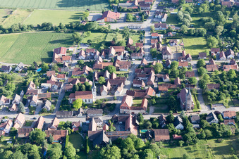 Kutzenhausen dans le département Bas Rhin, France hors des airs