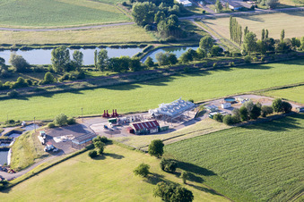 Vue aérienne de L'énergie géothermique à Soultz-sous-Forêts dans le département Bas Rhin, France