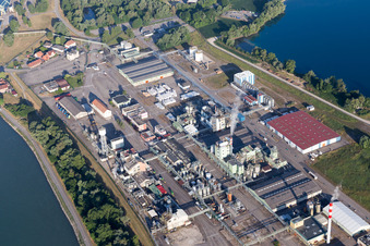 Photographie aérienne de Port à Lauterbourg dans le département Bas Rhin, France