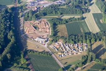 Vue oblique de Lauterbourg dans le département Bas Rhin, France