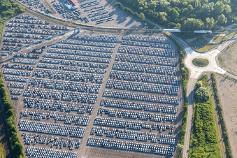 Lauterbourg dans le département Bas Rhin, France d'en haut