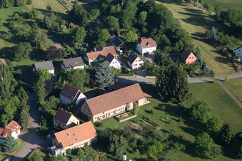 Steinseltz dans le département Bas Rhin, France hors des airs