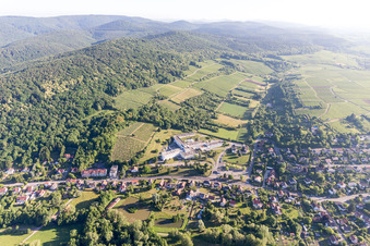 Wissembourg dans le département Bas Rhin, France depuis l'avion