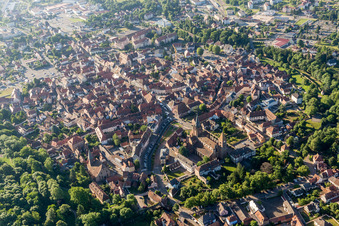 Enregistrement par drone de Wissembourg dans le département Bas Rhin, France