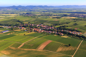 Vue aérienne de Vue du village depuis le sud à Dierbach dans le département Rhénanie-Palatinat, Allemagne