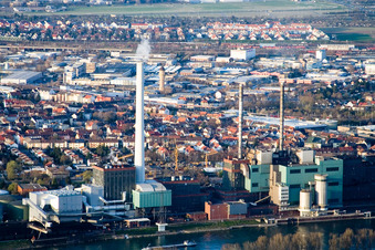 Photographie aérienne de GKM du sud à le quartier Neckarau in Mannheim dans le département Bade-Wurtemberg, Allemagne