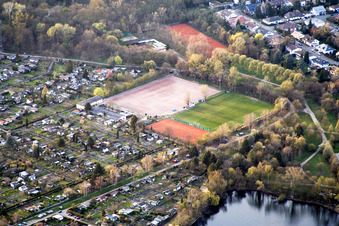 Vue aérienne de MFC 08 à le quartier Niederfeld in Mannheim dans le département Bade-Wurtemberg, Allemagne