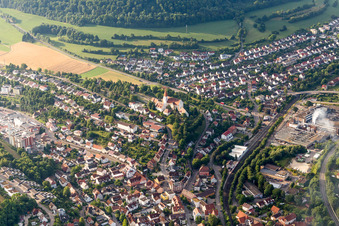 Vue aérienne de Quartier Unterkochen in Aalen dans le département Bade-Wurtemberg, Allemagne