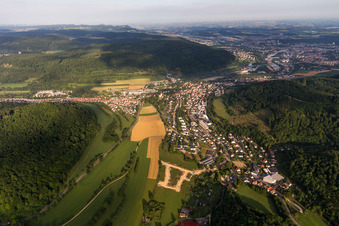Quartier Unterkochen in Aalen dans le département Bade-Wurtemberg, Allemagne d'en haut