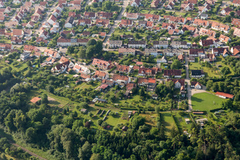 Vue aérienne de Colonie de Ramberg à le quartier Riedlingen in Donauwörth dans le département Bavière, Allemagne