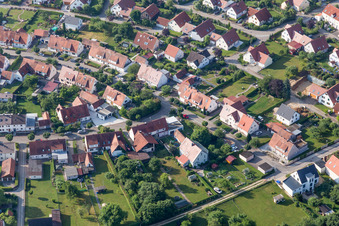 Vue oblique de Colonie de Ramberg à le quartier Riedlingen in Donauwörth dans le département Bavière, Allemagne