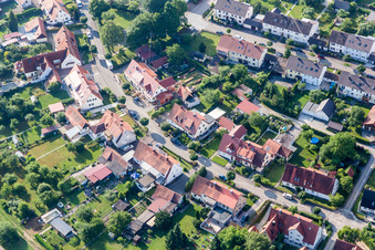 Colonie de Ramberg à le quartier Riedlingen in Donauwörth dans le département Bavière, Allemagne vue d'en haut