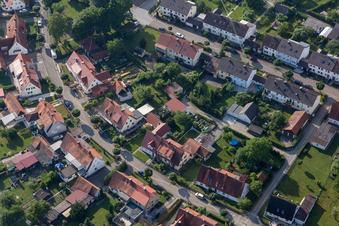 Colonie de Ramberg à le quartier Riedlingen in Donauwörth dans le département Bavière, Allemagne depuis l'avion