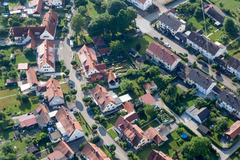 Vue d'oiseau de Colonie de Ramberg à le quartier Riedlingen in Donauwörth dans le département Bavière, Allemagne