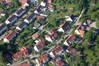 Vue oblique de Colonie de Ramberg à le quartier Riedlingen in Donauwörth dans le département Bavière, Allemagne