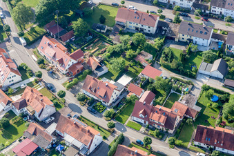 Vue oblique de Colonie de Ramberg à le quartier Riedlingen in Donauwörth dans le département Bavière, Allemagne