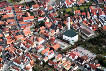 Vue aérienne de Saint-Gilles à Wörth am Rhein dans le département Rhénanie-Palatinat, Allemagne