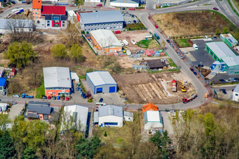 Vue aérienne de Parc industriel S à Jockgrim dans le département Rhénanie-Palatinat, Allemagne