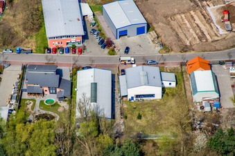 Vue aérienne de Mittelwegring à Jockgrim dans le département Rhénanie-Palatinat, Allemagne