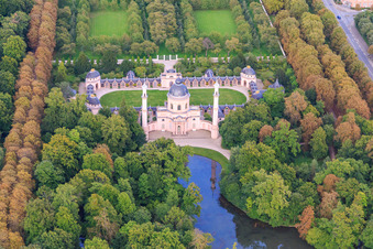 Photographie aérienne de Mosquée dans les jardins du château de Schwetzingen à Schwetzingen dans le département Bade-Wurtemberg, Allemagne