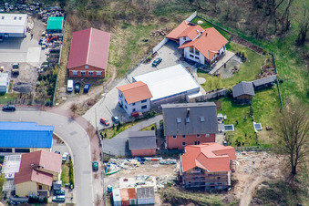 Vue aérienne de Mittelwegring à Jockgrim dans le département Rhénanie-Palatinat, Allemagne
