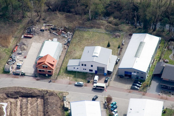 Vue aérienne de Construction métallique Zapf à Jockgrim dans le département Rhénanie-Palatinat, Allemagne