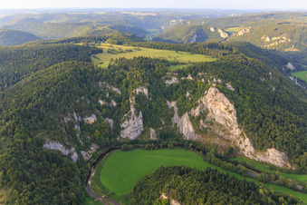 Vue aérienne de Gorges du Danube à Buchheim dans le département Bade-Wurtemberg, Allemagne