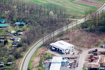 Vue oblique de Mittelwegring à Jockgrim dans le département Rhénanie-Palatinat, Allemagne