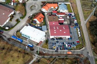 Vue aérienne de Fiat Hamm à Wörth am Rhein dans le département Rhénanie-Palatinat, Allemagne