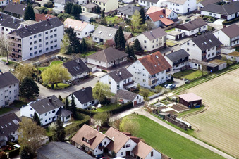 Vue oblique de Au château d'eau à Kandel dans le département Rhénanie-Palatinat, Allemagne