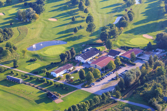 Vue aérienne de Clubhouse du Golf Club Bensheim eV à Bensheim dans le département Hesse, Allemagne