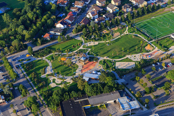 Photographie aérienne de Alla hop! Complexe et parc des citoyens Hemsbach à Hemsbach dans le département Bade-Wurtemberg, Allemagne