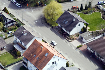Vue oblique de Au château d'eau à Kandel dans le département Rhénanie-Palatinat, Allemagne