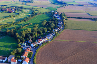 Vue aérienne de Neuzenlache à Viernheim dans le département Hesse, Allemagne
