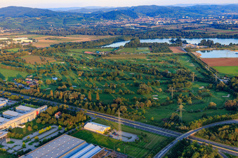 Vue aérienne de Parcours de golf du Golf-Club Bensheim eV depuis le nord-ouest à Bensheim dans le département Hesse, Allemagne