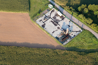 Vue aérienne de Usine d'asphalte à le quartier Dammheim in Landau in der Pfalz dans le département Rhénanie-Palatinat, Allemagne