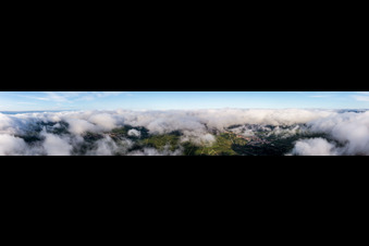 Vue aérienne de Panorama à Ranschbach dans le département Rhénanie-Palatinat, Allemagne