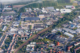 Vue oblique de Landau-Nord à Landau in der Pfalz dans le département Rhénanie-Palatinat, Allemagne
