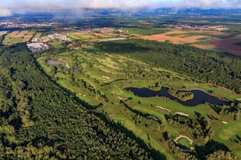 Photographie aérienne de Terrain de golf Landgut Dreihof - GOLF absolu le matin depuis le sud-est à Essingen dans le département Rhénanie-Palatinat, Allemagne