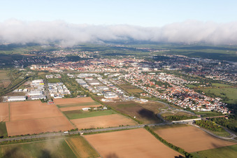 Vue aérienne de LD-Queicheim à le quartier Queichheim in Landau in der Pfalz dans le département Rhénanie-Palatinat, Allemagne