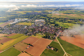Vue aérienne de Vue du village depuis le nord à Rohrbach dans le département Rhénanie-Palatinat, Allemagne