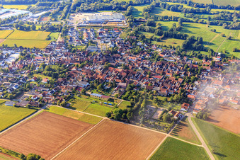 Vue aérienne de Vue d'ensemble du village depuis le nord à Rohrbach dans le département Rhénanie-Palatinat, Allemagne