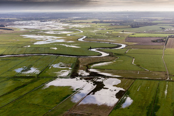 Vue aérienne de Billum dans le département Syddanmark, Danemark