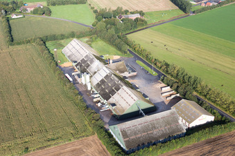 Vue aérienne de Janderup dans le département Syddanmark, Danemark