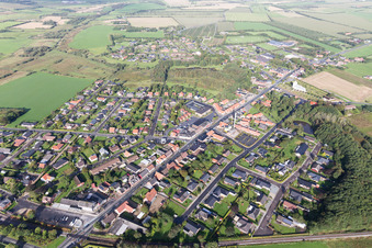 Vue aérienne de Outrup dans le département Syddanmark, Danemark