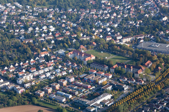 Vue aérienne de Casino à Ettlingen dans le département Bade-Wurtemberg, Allemagne