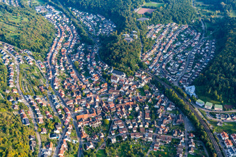 Quartier Ersingen in Kämpfelbach dans le département Bade-Wurtemberg, Allemagne vue d'en haut