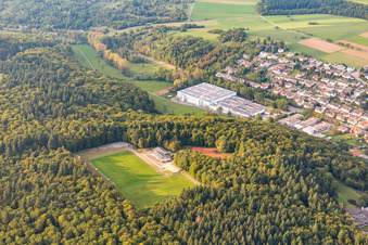 Vue aérienne de Stade Wald à Eisingen dans le département Bade-Wurtemberg, Allemagne