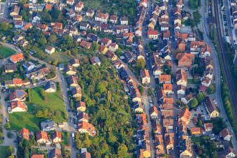 Vue aérienne de Église Siloé sur Lutherstr à Ispringen dans le département Bade-Wurtemberg, Allemagne
