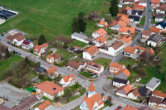 Quartier Affolterbach in Wald-Michelbach dans le département Hesse, Allemagne vue d'en haut